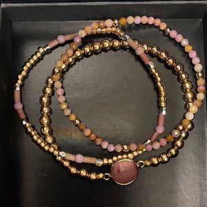 Nakamol Heather Beaded Three Piece Bracelet Set